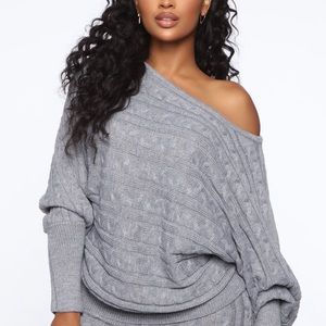 Grey Sweater Set